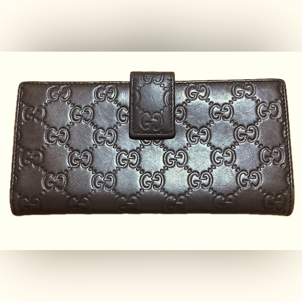 Gucci Guccissima Interlocking Leather Long Wallet, Brown - Picture 12 of 16